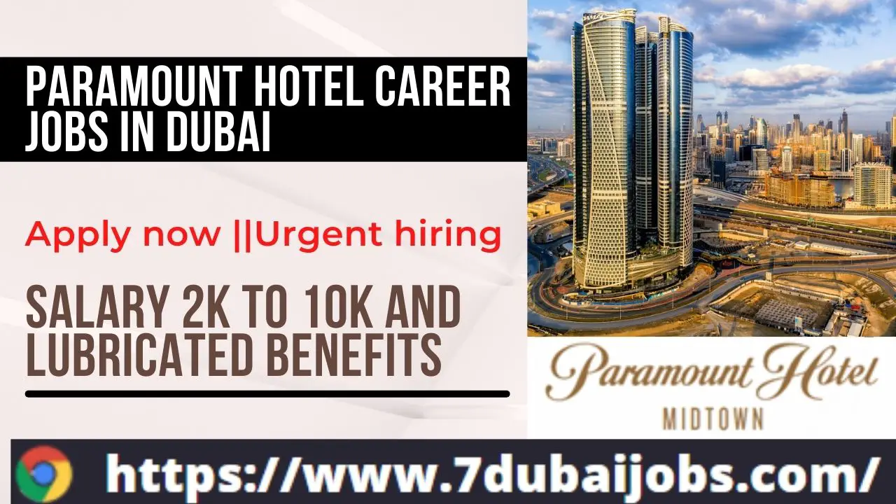 Paramount Hotel Jobs In Dubai UAE