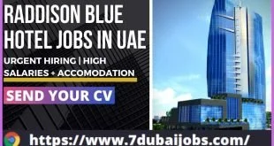 Raddison Blue Hotel Jobs In UAE