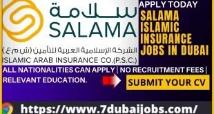 Salama Islamic Insurance Jobs In Dubai